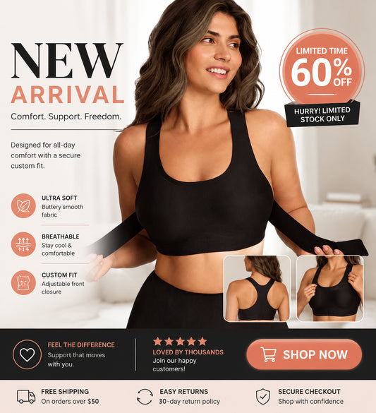 【⏰New product limited-time discount⏰】Wireless Support Bra for Women | Seamless Full Coverage Comfort Bra with Lift & Support